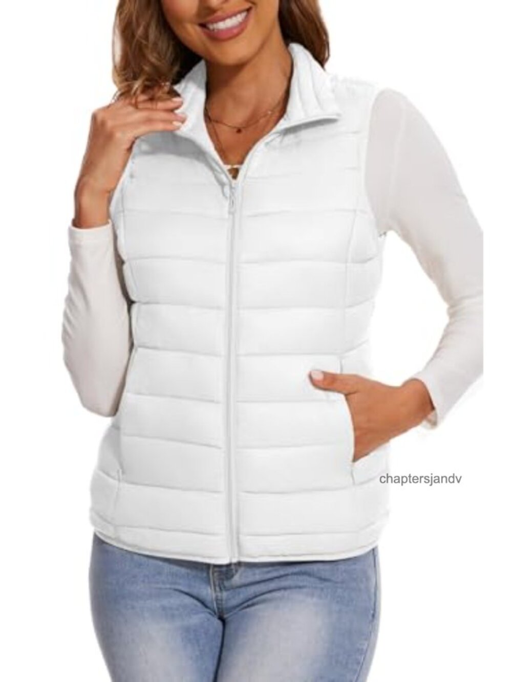 SMENG Women's Quilted Puffer Vest Lightweight Packable Winter Outerwear